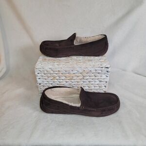 Ugg Ascot Loafer Outdoor Moccasin Brown Suede Casual Cabincore Men's 12 Sherpa